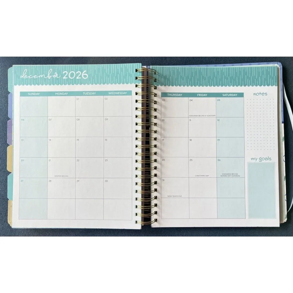 2026 Planner BLUE BOWS FLOWER Daily Weekly Weekly Planning Note 9